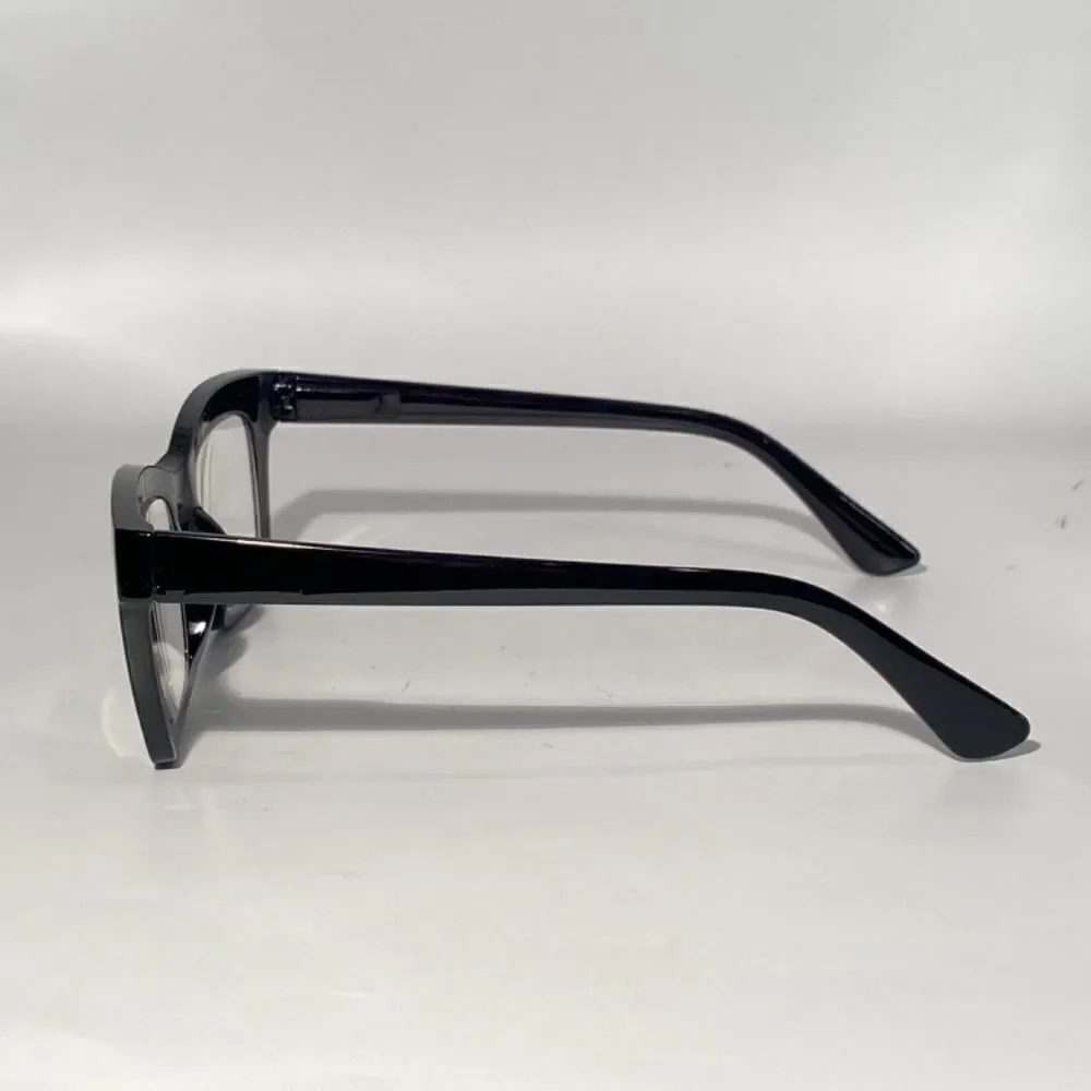 1146 Gretchen Reading Glasses 3.5 Sq Eyeglasses Black Frames Readers NWT